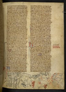 Cott Nero D II f.177 Batalha de Evesham e morte de Simon de Montfort (1208-65) 4 de Agosto 1265, do 