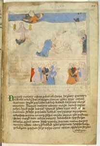 Cotton Claudius B. IV, f.103 Moisés com os Dez Mandamentos, ilustração de um 