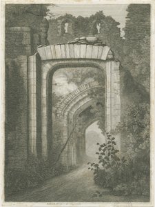 Castelo Dudley - A Entrada: água forte de School English