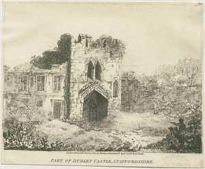 Dudley Castle - The Gatehouse: litografia, nd [c 1801] (imprimir) de School English