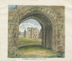 Castelo Dudley - A Fortaleza: desenho aquarelado, nd [?19 cent] (pintura) de School English