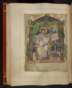 Retrato evangelista de São Mateus dos Evangelhos de Æthelstan (também conhecidos como Evangelhos da Coroação)