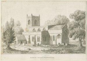 Hanbury Church: etching, nd [c 1800] (imprimir) de School English