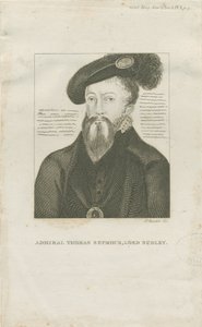 Hill Ridware - Retrato do Almirante Thomas Seymore, Lord Sudley: gravura, nd [c 1805] (imprimir) de School English