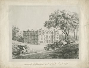 Keele Hall: litografia, nd [?18 cent] (estampado) de School English