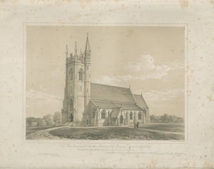 Leek - Igreja de São Lucas: litografia, nd [?meados do século XIX] (imprimir) de School English