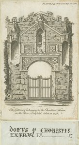 Lichfield - Porta de entrada da Casa dos Coristas: gravação de School English