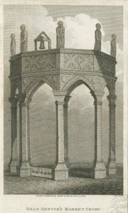 Lichfield - Market Place: gravura, nd [c 1805] (imprimir) de School English