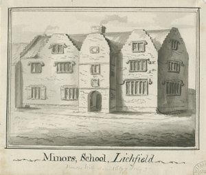 Lichfield - Escola de Menores: desenho sépia wash, nd [?18 cent] (desenho) de School English