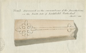 Catedral de Lichfield - Túmulo: desenho sépia, [1813] (desenho) de School English