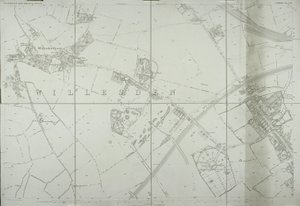 Mapa de Willesden, Londres (litho) de School English