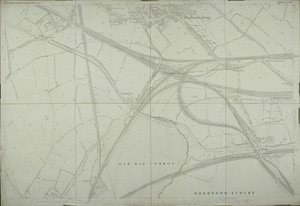Mapa de Willesden, Londres (litho) de School English
