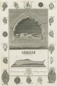 Mavesyn Ridware - Túmulo de Sir Henry Mavesyn: gravura de School English