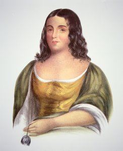 Pocahontas (c.1595-1617) (cor litho) de School English