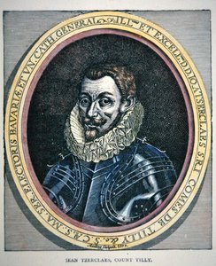 Retrato de Johann Tserklaes (cor litho) de School English