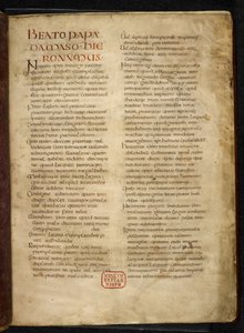 Royal MS Q E VI f.2r Página dos Evangelhos (a 