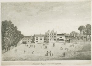Sedgley Park School: gravura em água-tinta, nd [c 1797] (impressão) de School English