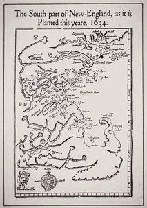 Parte Sul da Nova Inglaterra como é plantada este ano 1634 (litho) de School English