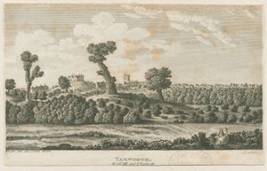 Castelo de Tamworth: gravura, nd [?19 cent] (estampado) de School English
