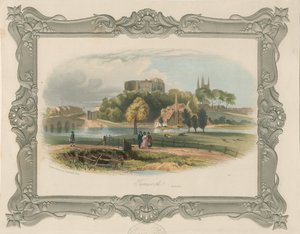 Castelo de Tamworth: gravura em aço (cor), nd [c 1841] (estampado) de School English