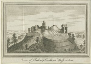 Castelo de Tutbury - Vista Leste: gravura, nd [1731] (imprimir) de School English