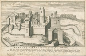 Castelo de Tutbury: gravação em chapa de cobre, nd [c 1733] (imprimir) de School English