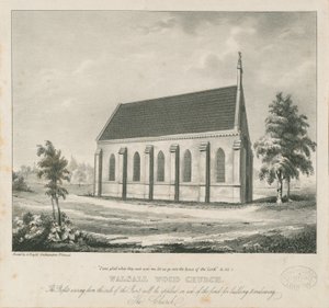 Igreja Walsall Wood: litografia, nd [?19 cent] (estampado) de School English