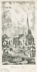 Igreja Wolstanton: litografia de School English