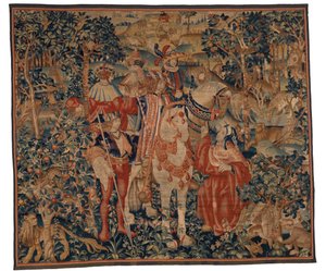 Tapeçaria, Alexandre e Diógenes, finais do século XV-início do século XVI (lã e seda) de School Franco Flemish