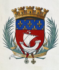 Blazon de Paris "Fluctuat Nec Mergitur" (Fluctuat Nec Mergitur) de School French