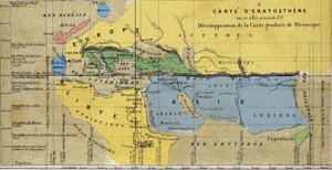 Mapa de Eratóstenes, astrónomo grego, geógrafo do século III AC. 220 AC