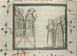 Charles V (1338-80), a Sábia Pregação em Les Halles, Paris, em 1364 de School French