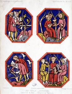 Corporation des vignerons - vitrais dos vinicultores da Cathedrale du Mans de School French