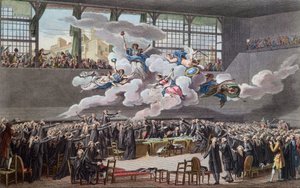 Eevolução Francesa (1789-1799): O Juramento do Jeu de Paume em Versalhes, em 20 de Junho de 1789 (revolução francesa; Juramento do Tribunal de Ténis em 20 de Junho de 1789, Versalhes) de School French