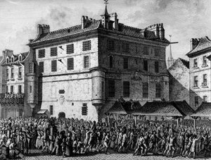 Revolução Francesa: O povo da guarda francesa da prisão da Abadia de Saint Germain des Pres em Paris, em 30 de junho