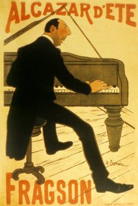 H. Fragson no Cabaret de verão do Alcazar (litografia) de School French