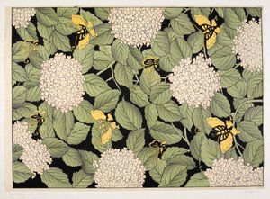 Design floral japonês, ilustração de 