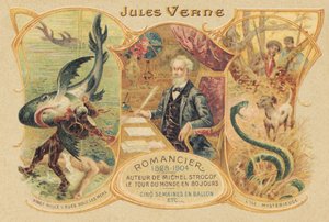 Júlio Verne e as suas obras famosas (impressão) de School French