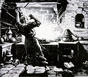Berthold Schwarz, também conhecido como "Black Berthold" (xilogravura)