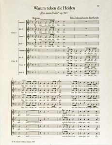 "Warum toben die Heiden" segundo salmo, op.38, de Felix Mendelssohn (litografia) de School German
