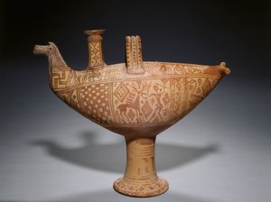 Pássaro geométrico Askos, c.700 a.C. (faiança)