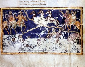Representação do Apocalipse em "Catena in Job", manuscrito grego do início do século X. Bíblia. Marciana de Veneza.