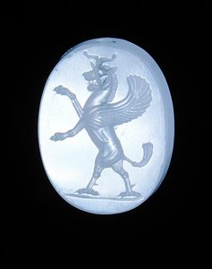 Scaraboid from Grave V at Nymphaeum in the Crimea, c.4th-5th century BC (chalcedony)