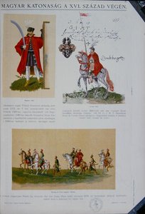 Soldados húngaros do final do século XVI (cor litho)