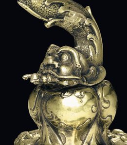 Taça nautilus montada, Nagyszeben, meados do século 17 (concha e prata dourada) (detalhe de 3434804)