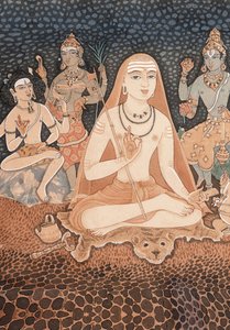 Adi Sankara (aguarela sobre papel) de School Indian