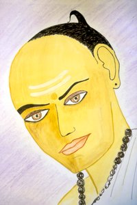 Aryabhata (aguarela sobre papel) de School Indian