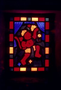 O Senhor Bajrangbali no vitral da Índia de School Indian