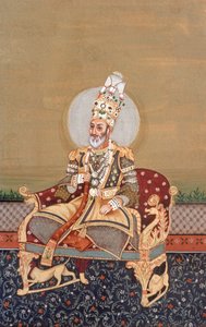Pintura em miniatura mogol Bahadurshah Jafer de School Indian
