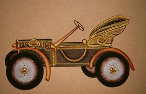 Pintura de um padrão de carro real antigo, Índia de School Indian